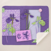Couverture Sherpa Iris pourpre (Devant (Horizontal))