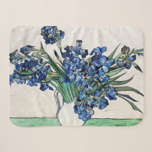 Couverture Sherpa Irises (1890) par Vincent Van Gogh (Devant (Horizontal))