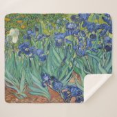 Couverture Sherpa Irises par Van Gogh (Devant (Horizontal))