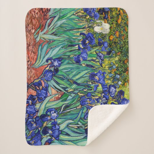 Couverture Sherpa Irises par Vincent van Gogh (Devant)