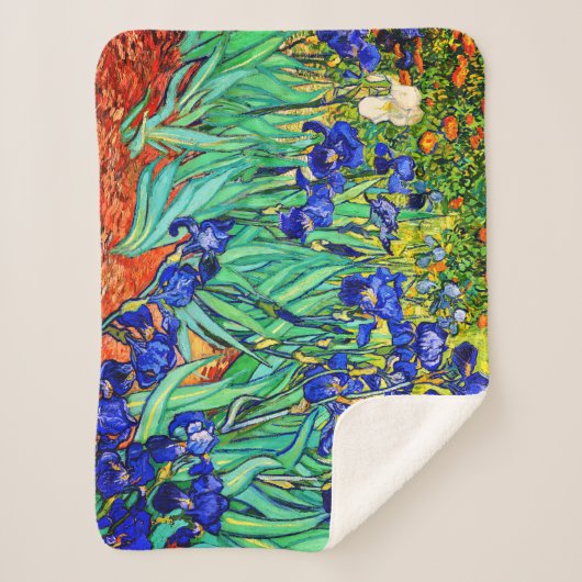 Couverture Sherpa Irises par Vincent Van Gogh (Devant)