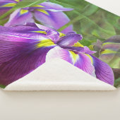 Couverture Sherpa Irises pourpres en mouvement (3/4)