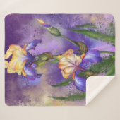 Couverture Sherpa Irises Sherpa Blanket (Devant (Horizontal))