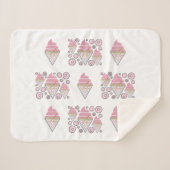 Couverture Sherpa irresistible crème glacée à la r (Devant (Horizontal))