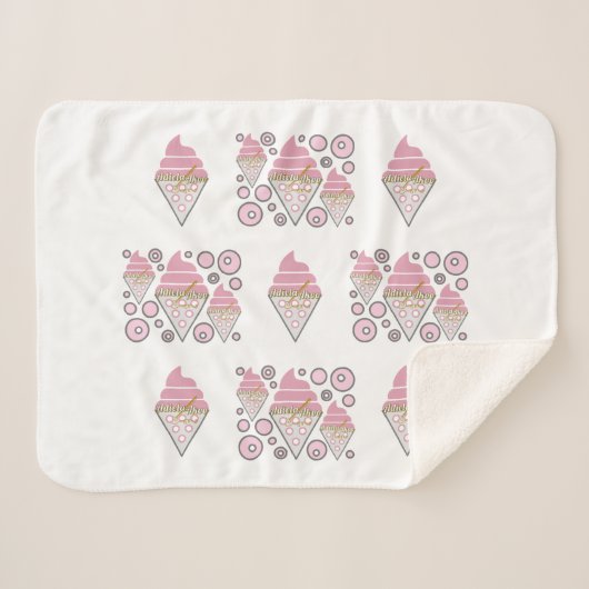 Couverture Sherpa irresistible glace à la réglisse (Devant (Horizontal))