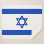 Couverture Sherpa Israël drapeau bleu et blanc moderne patriotique (Devant (Horizontal))