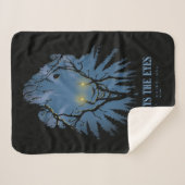 Couverture Sherpa IT Toujours Les Yeux Arbres Paréidoliques Tops (Devant (Horizontal))