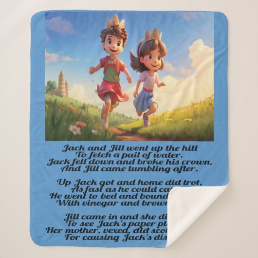 Couverture Sherpa Jack et Jill - Nursery Rhyme Sherpa Blanket (Devant)