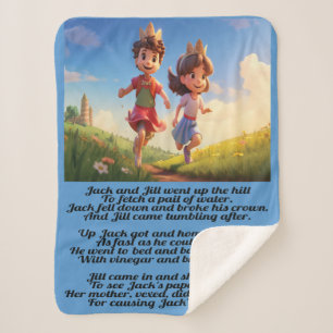 Couverture Sherpa Jack et Jill - Nursery Rhyme Sherpa Blanket