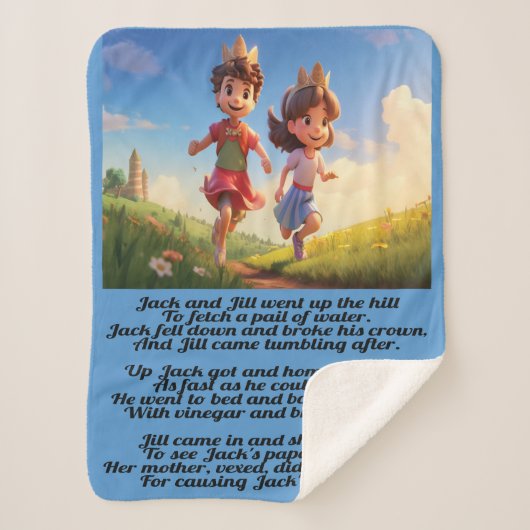 Couverture Sherpa Jack et Jill - Nursery Rhyme Sherpa Blanket (Devant)