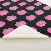Couverture Sherpa Jack-o-lanternes d'Halloween rose (3/4)