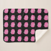 Couverture Sherpa Jack-o-lanternes d'Halloween rose (Devant (Horizontal))