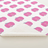 Couverture Sherpa Jack-o-lanternes d'Halloween rose (3/4)