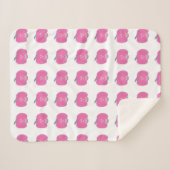 Couverture Sherpa Jack-o-lanternes d'Halloween rose (Devant (Horizontal))