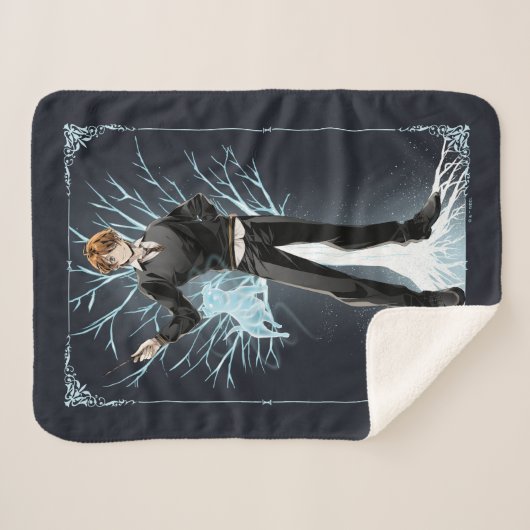 Couverture Sherpa Jack Russell Terrier Patronus d'Anime Ron Weasley (Devant (Horizontal))