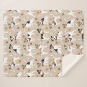 Couverture Sherpa Jack Russell Terrier Patrouilles et os (Devant (Horizontal))