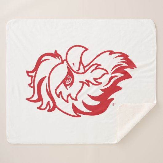 Couverture Sherpa Jacksonville State University Gamecocks Red Eagle (Devant (Horizontal))
