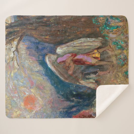 Couverture Sherpa Jacob et l'ange | Odilon Redon | (Devant (Horizontal))