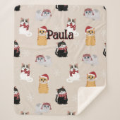 Couverture Sherpa J'adore mes chats (Devant)