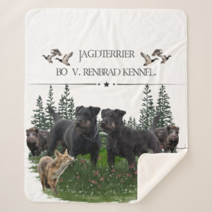 Couverture Sherpa Jagdterrier Bo c. Renbrad Kennel. Ordinateur porta