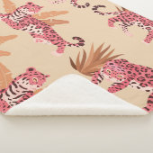 Couverture Sherpa Jaguar rose : mignon Vintage sans joint (3/4)