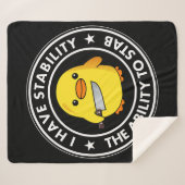 Couverture Sherpa J'Ai La Stabilité De Stab Funny (Devant (Horizontal))