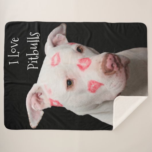 Couverture Sherpa J'Aime Les Pitbulls (Devant (Horizontal))