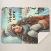 Couverture Sherpa J'aime l'hiver (Devant (Horizontal))