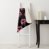 Couverture Sherpa J'aime vraiment les chevaux en rose Rose (En situation)