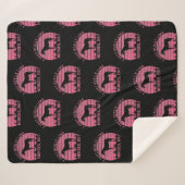 Couverture Sherpa J'aime vraiment les chevaux en rose Rose (Devant (Horizontal))