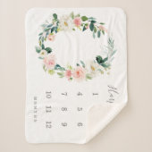 Couverture Sherpa Jalon de la naissance des fleurs du printemps (Devant)