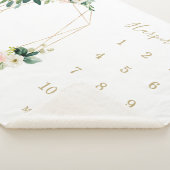 Couverture Sherpa Jalon de naissance des fleurs de printemps géométr (3/4)