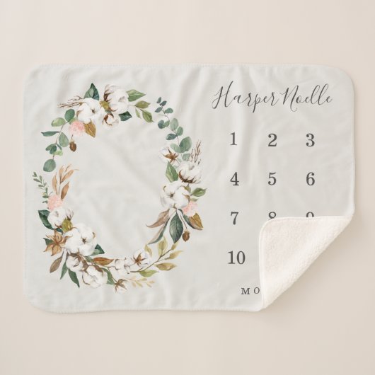 Couverture Sherpa Jalon du bébé de Magnolia (Devant (Horizontal))