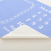 Couverture Sherpa Jalon simple rectangle avec cadre pour bébé (3/4)