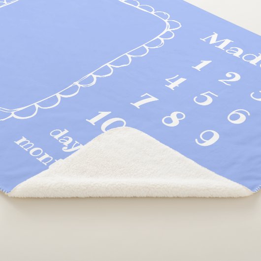 Couverture Sherpa Jalon simple rectangle avec cadre pour bébé (3/4)