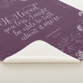 Couverture Sherpa Jane Austen Emma Purple Floral Love Citation (3/4)