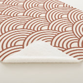 Couverture Sherpa Japonaise Seigaiha Vave Rust Terracotta (3/4)