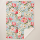 Couverture Sherpa Jardin à fleurs de campagne anglais (Devant)