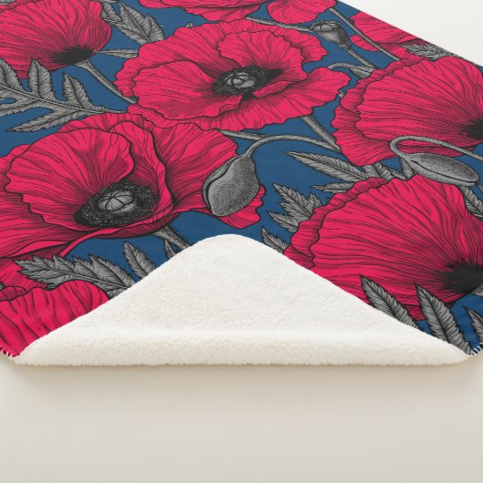 Couverture Sherpa Jardin à pavot nocturne (3/4)