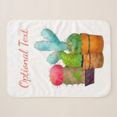 Couverture Sherpa Jardin coloré de Cactus (Devant (Horizontal))