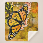 Couverture Sherpa Jardin d'art du papillon monarque (Devant)