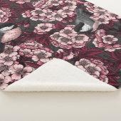 Couverture Sherpa Jardin de cerisier nocturne (3/4)