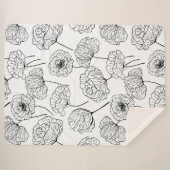 Couverture Sherpa Jardin de coquelicots (Devant (Horizontal))