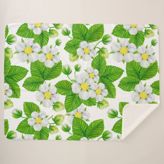 Couverture Sherpa Jardin de fraises 2 (Devant (Horizontal))