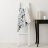 Couverture Sherpa Jardin de Hortensias Monogramme (En situation)
