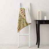 Couverture Sherpa Jardin de jonquilles de William Morris Fleur Class (En situation)