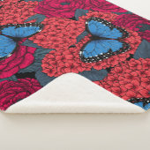 Couverture Sherpa Jardin de morpho bleu (3/4)