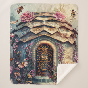 Couverture Sherpa Jardin de Rêves aux Abeilles Enchantées (8)