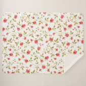 Couverture Sherpa Jardin de roses  (Devant (Horizontal))