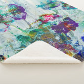 Couverture Sherpa Jardin des colibris Peinture abstraite (3/4)